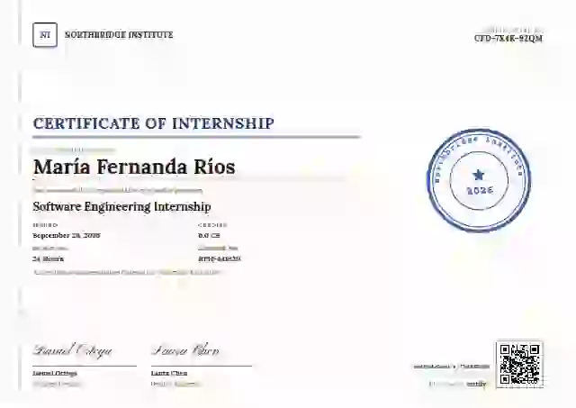 Rubber Stamp Blue Ink internship certificate template
