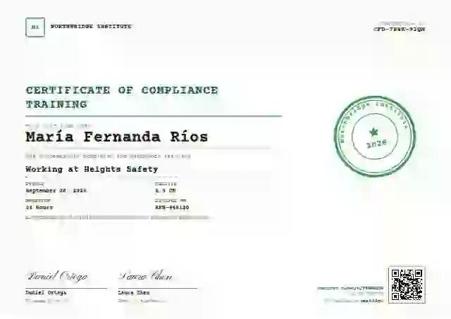 Rubber Stamp Green Ink compliance and safety certificate template