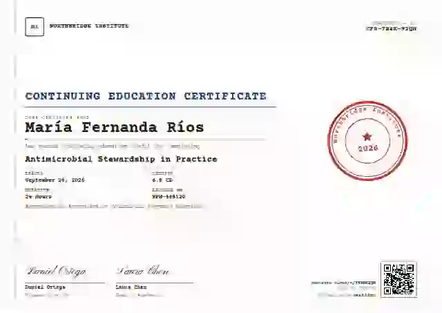 Rubber Stamp Black Ink continuing education certificate template