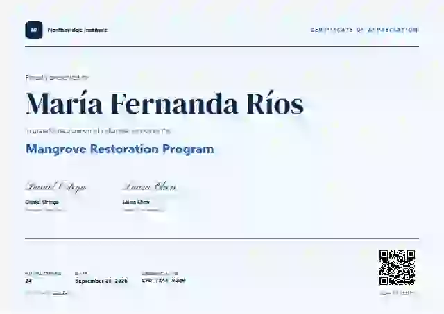 Tidewater volunteer appreciation certificate template