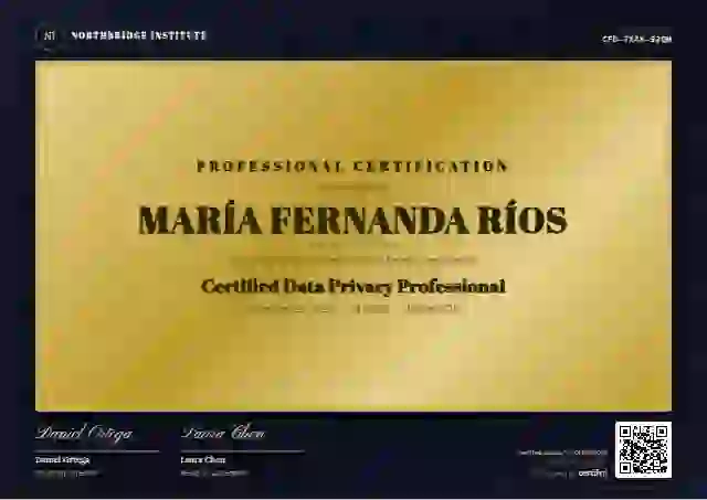 Award Plaque Midnight Gold professional certification certificate template