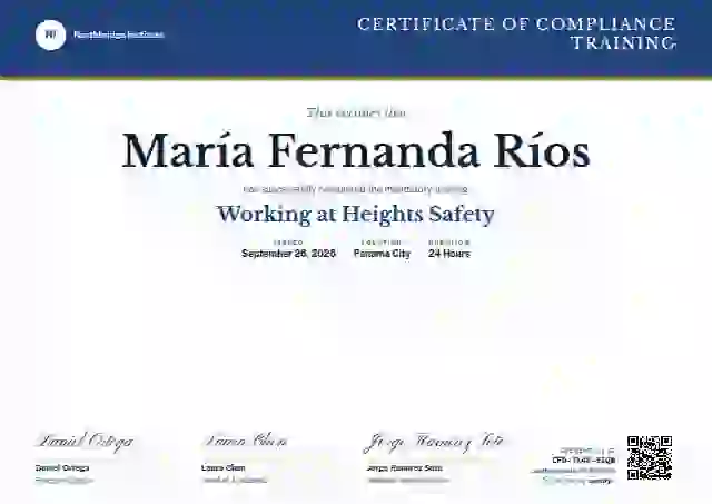 Triple Signature Cobalt compliance and safety certificate template