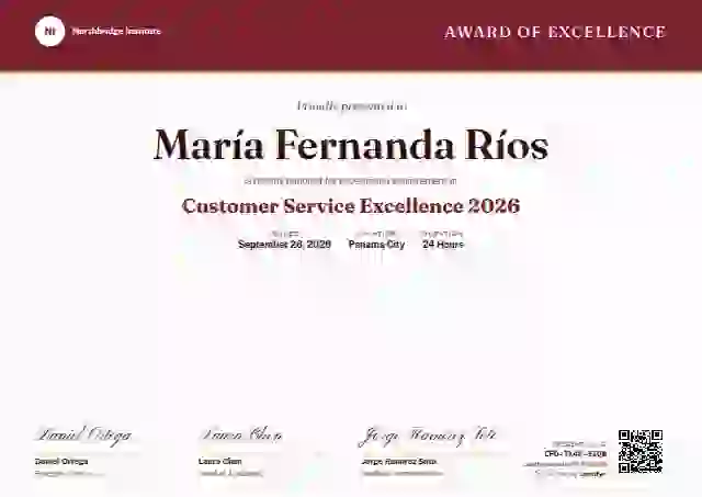 Triple Signature Burgundy awards and achievement certificate template