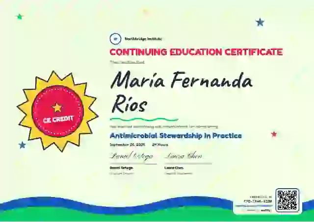 Kids Achievement Lime continuing education certificate template