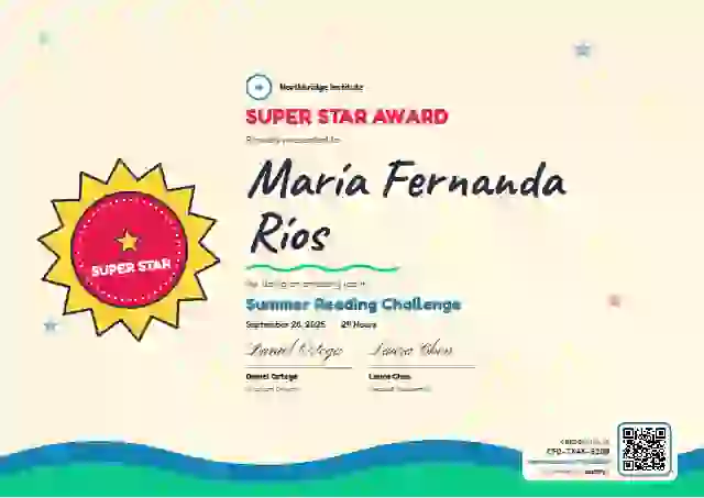 Kids Achievement Sunny Faint Stars school and kids certificate template