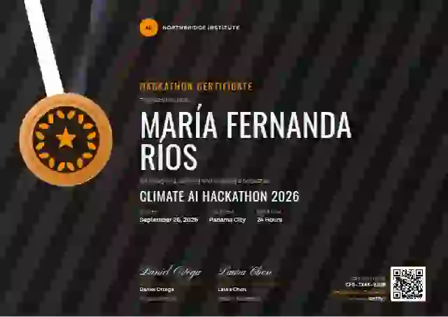 Sports Medal Black Orange hackathon certificate template