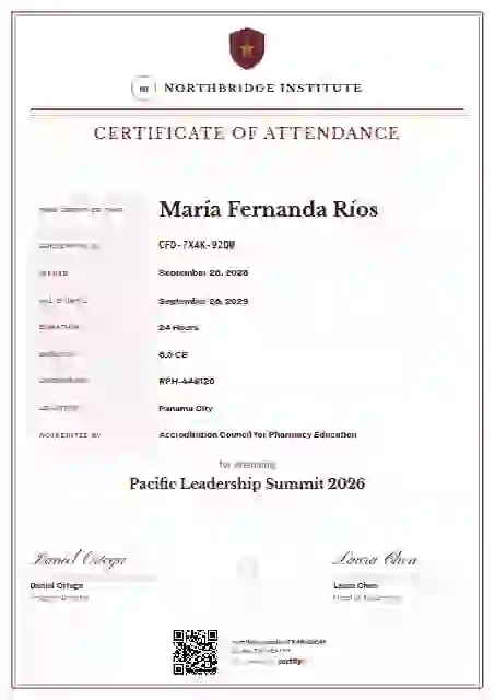 Civic Ledger Burgundy event attendance certificate template