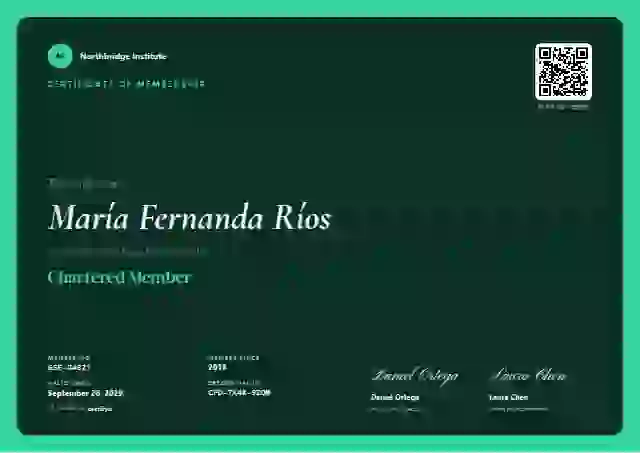 Juniper membership certificate template