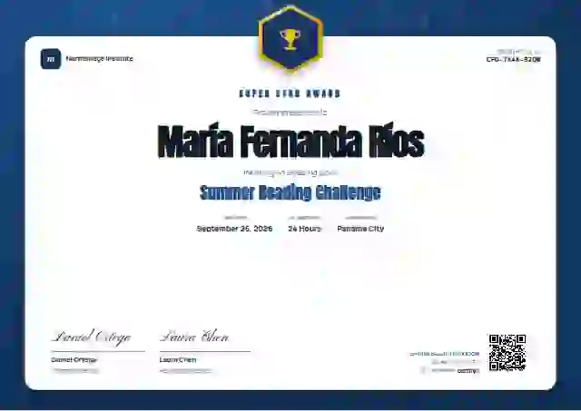 Icon Badge Ocean school and kids certificate template