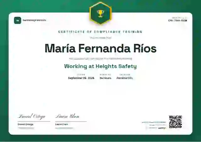 Icon Badge Emerald compliance and safety certificate template