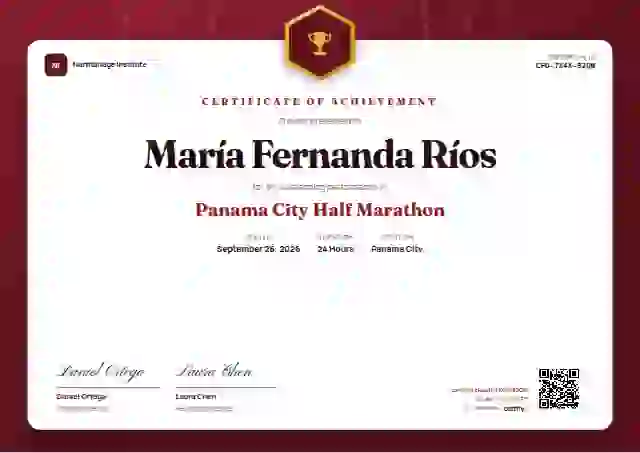 Icon Badge Crimson sports certificate template