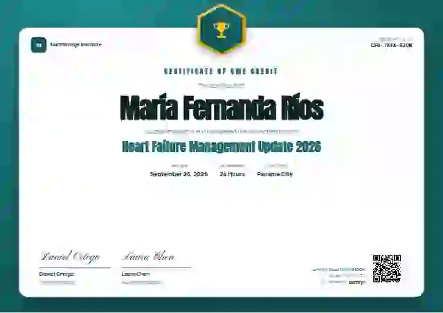 Icon Badge Teal healthcare and cme certificate template