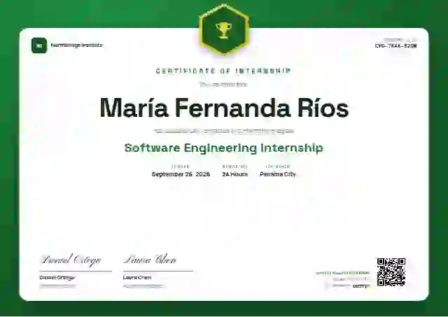 Icon Badge Forest internship certificate template