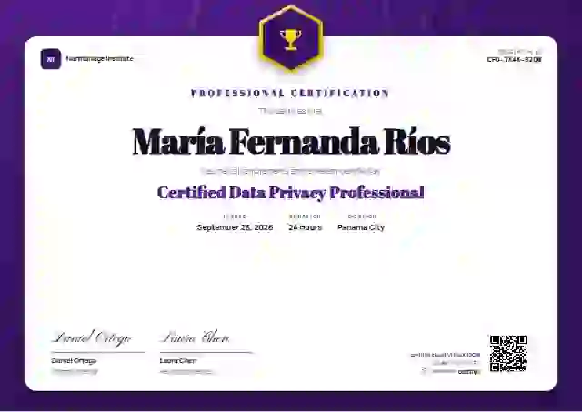 Icon Badge Violet Bold Halo professional certification certificate template