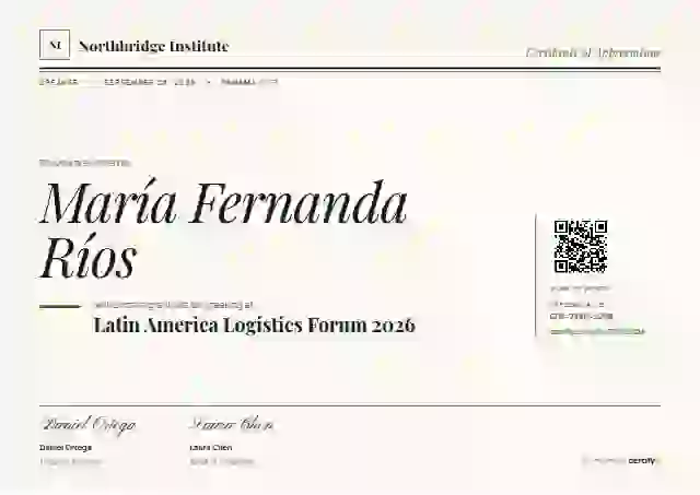 Editorial Serif Moss conference speaker certificate template