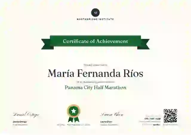 Ribbon Banner Forest sports certificate template