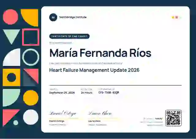 Geometric Ocean healthcare and cme certificate template