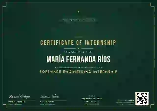 Art Deco Pine internship certificate template