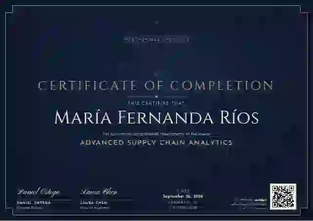 Art Deco Charcoal course completion certificate template