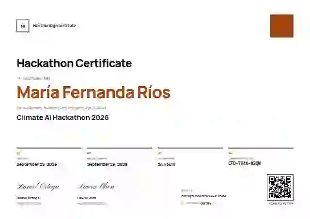 Swiss Grid Orange Deep hackathon certificate template
