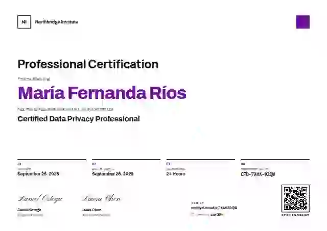 Swiss Grid Purple professional certification certificate template