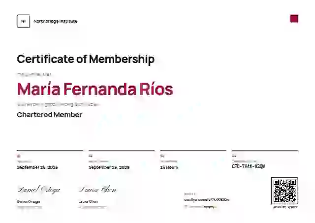Swiss Grid Pink membership certificate template