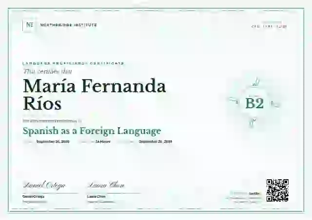 Guilloche Jade language proficiency certificate template