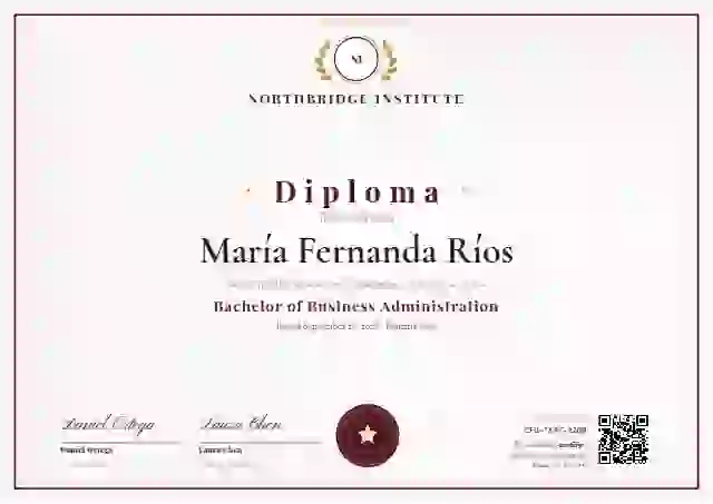 Academic Crest Maroon academic diploma certificate template