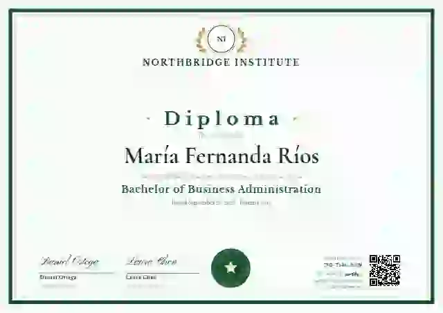 Academic Crest Hunter Green academic diploma certificate template