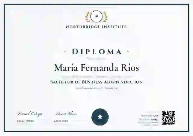 Academic Crest Steel Blue academic diploma certificate template