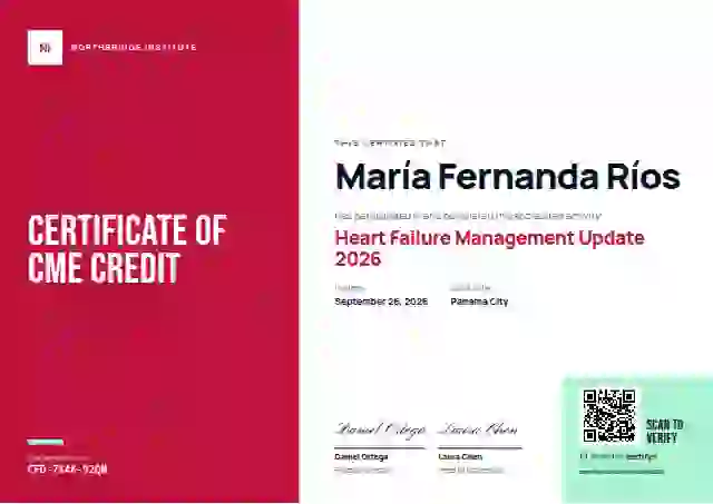 Color Block Rose healthcare and cme certificate template