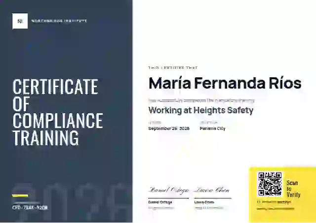 Color Block Slate compliance and safety certificate template