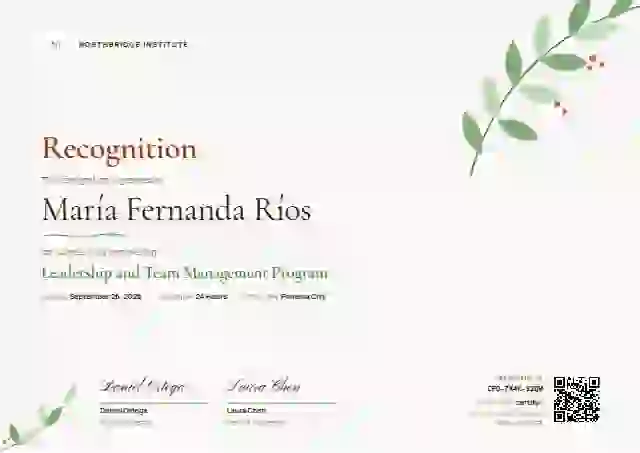 Botanical Clay latin america certificate template