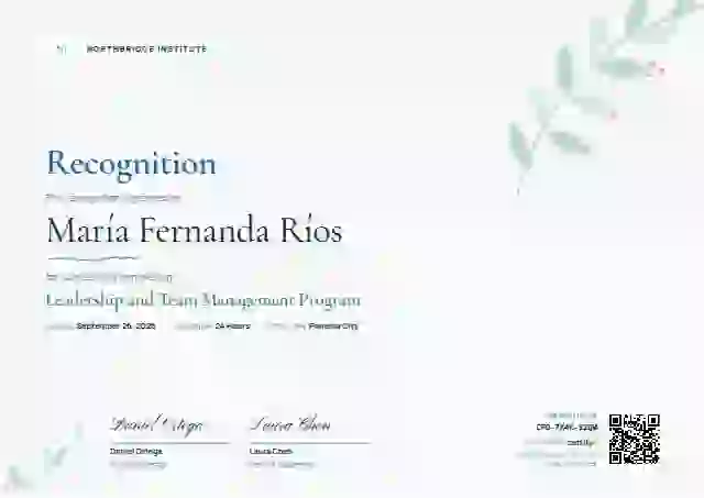 Botanical Fog latin america certificate template