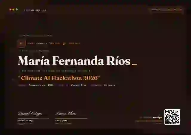 Tech Mono Sunset hackathon certificate template