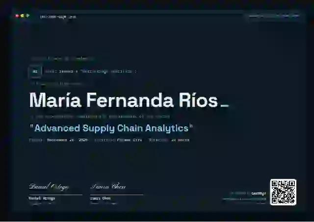 Tech Mono Ice course completion certificate template