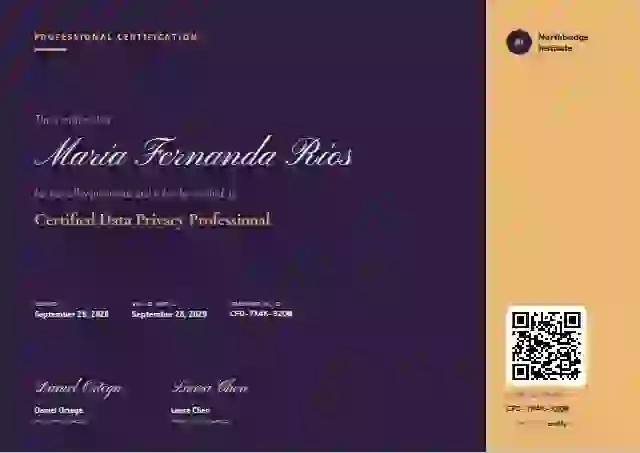 Aspen professional certification certificate template