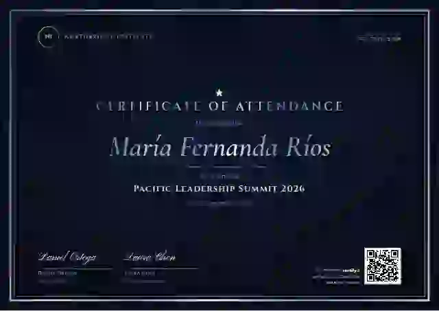 Luxury Foil Ink Silver event attendance certificate template
