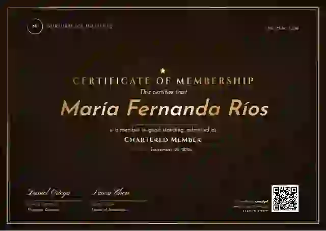 Luxury Foil Espresso membership certificate template