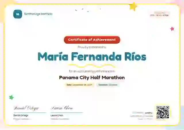 Playful Coral sports certificate template