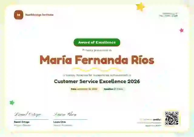 Playful Sprout awards and achievement certificate template