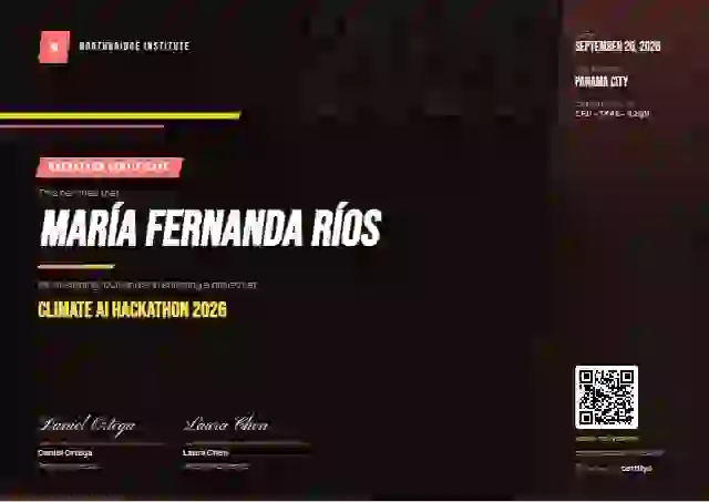 Sports Dynamic Red hackathon certificate template