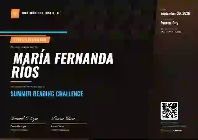 Sports Dynamic Orange school and kids certificate template