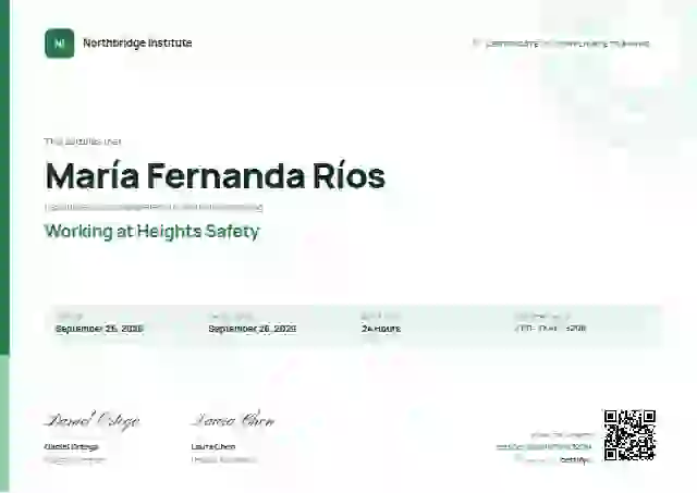 Corporate Clean Forest compliance and safety certificate template