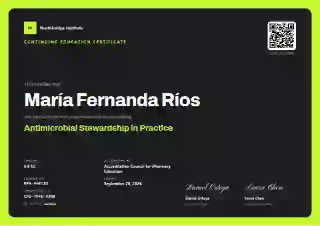 Granite continuing education certificate template