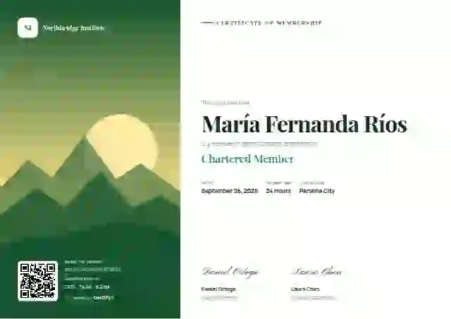 Duotone Forest Sand membership certificate template