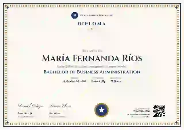 Plantilla de certificado Double Frame Diploma de diploma académico