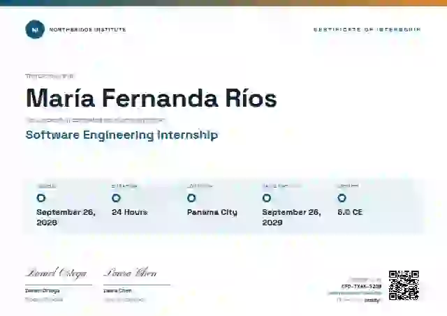 Plantilla de certificado Training Timeline de pasantía