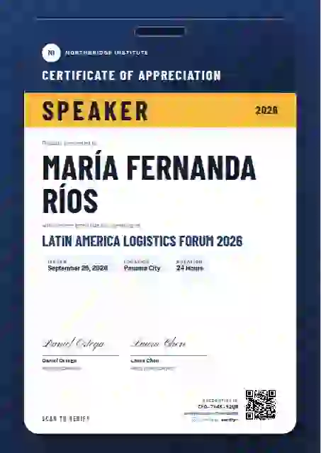 Plantilla de certificado Speaker Pass de ponente de conferencia