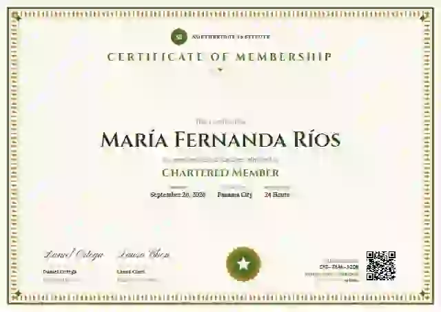 Plantilla de certificado Double Frame Diploma Lime de membresía